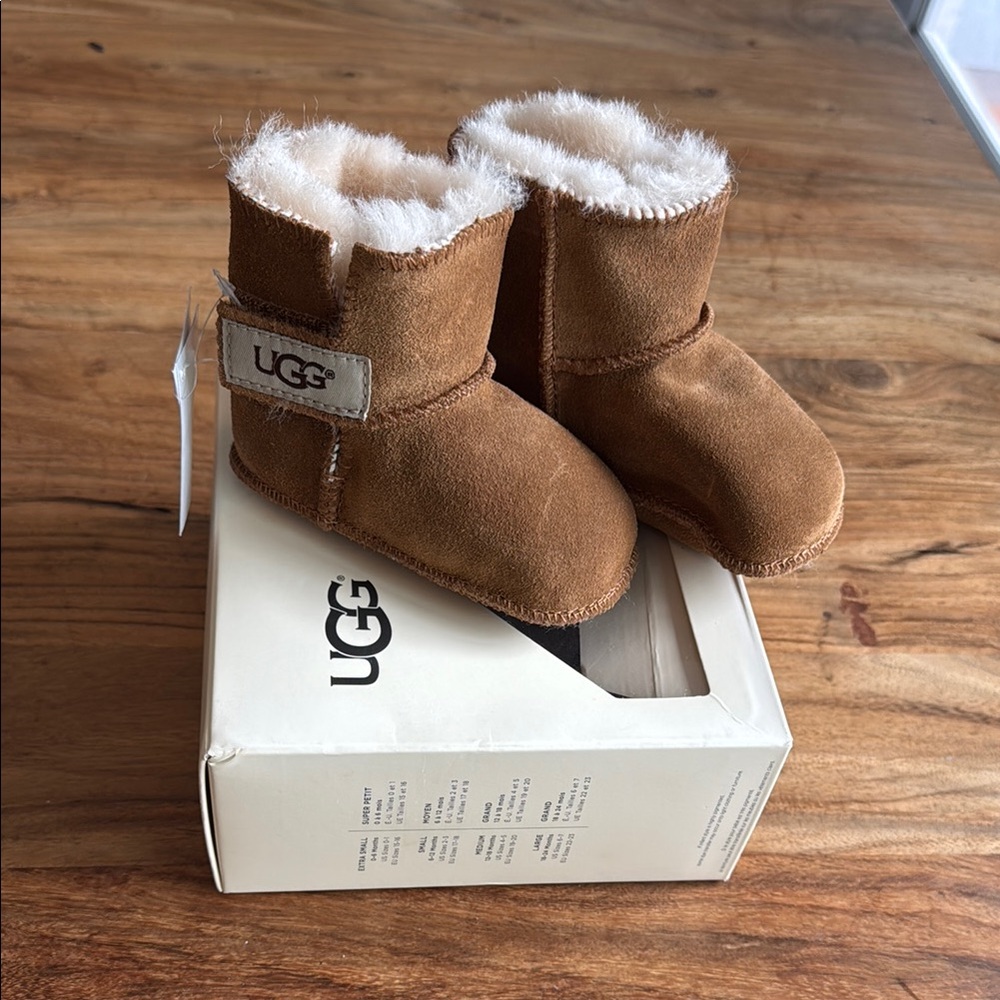 UGG Brown Baby Booties 6-12 months